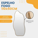 Espelho Corpo Inteiro 170x70 Couro Mod Flame