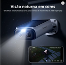 Câmera de segurança solar externa Baseus  sem fio 2K Resolução Wifi