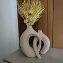 Conjunto Vaso Decorativo Abrazzo em Cerâmica
