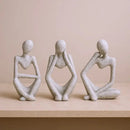 Escultura Decorativa O Pensador 3 Peças