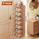 Estante de Sapatos em Bambu Natural – Armazenamento Vertical para Casa